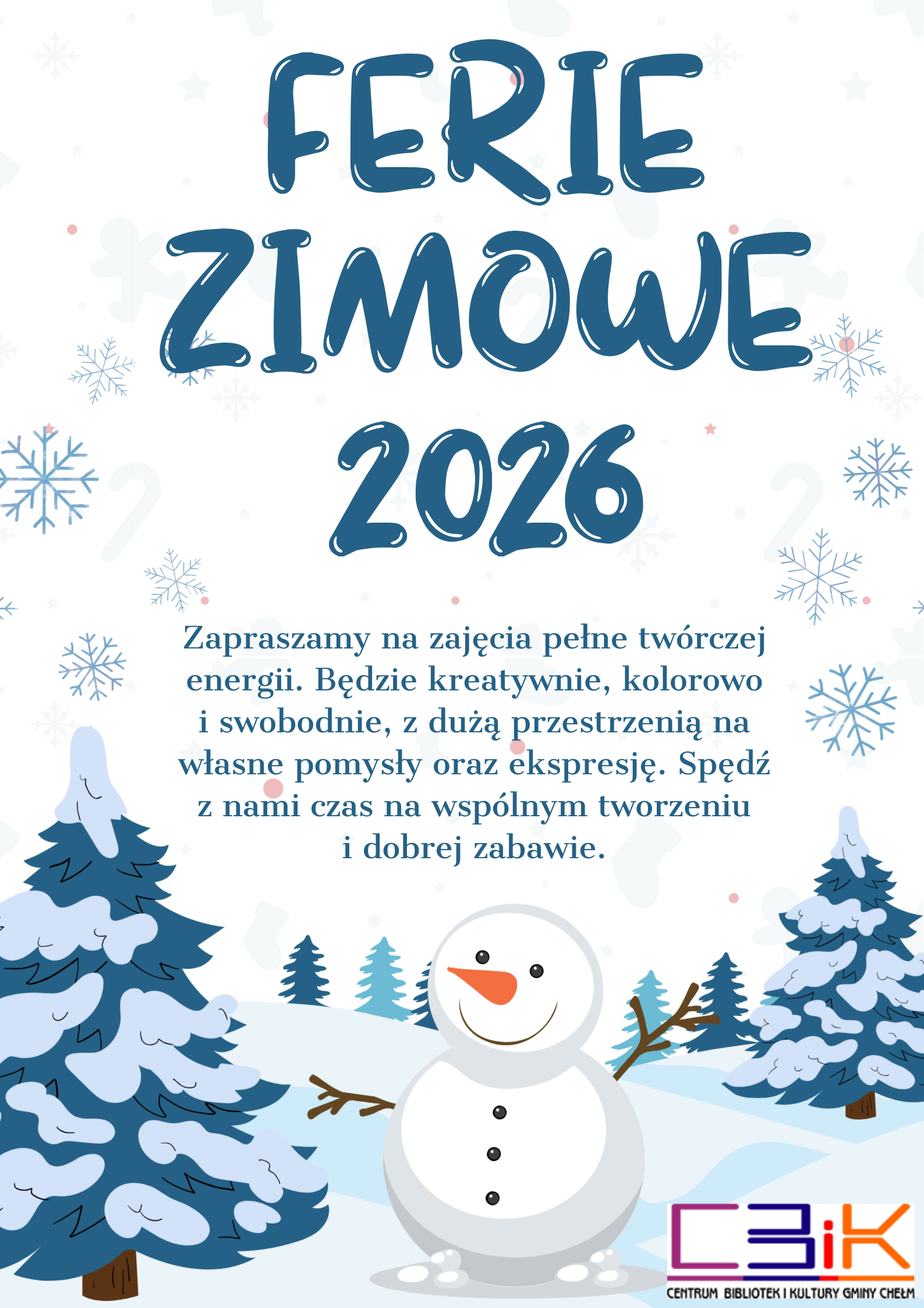 Ferie zimowe 2026 – świetlice CBiK Okszów